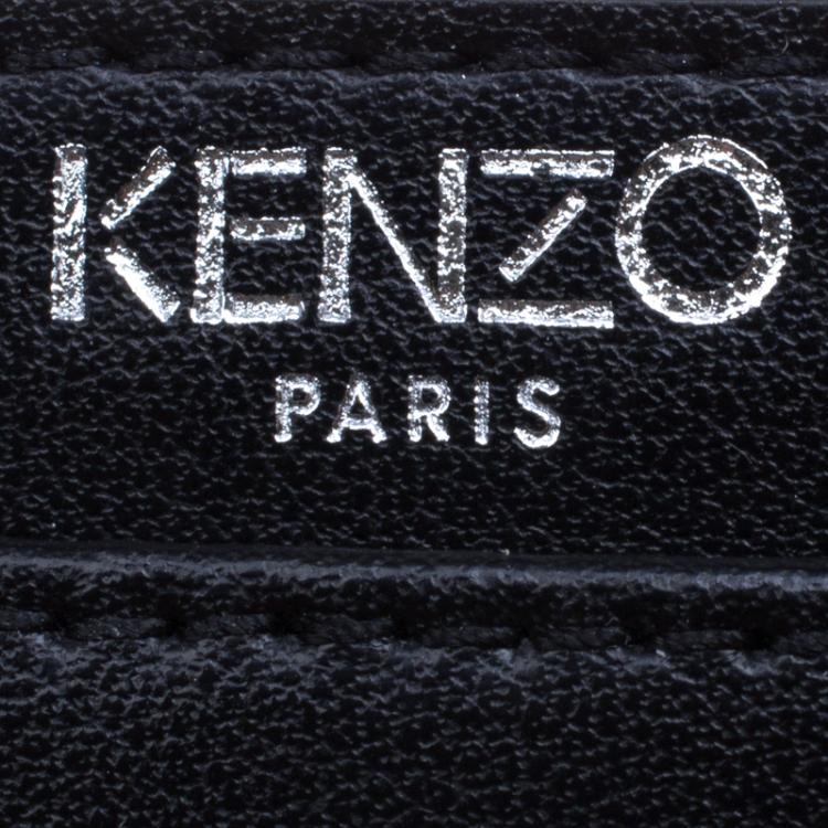 Pre Owned Kenzo Black Leather Phone Bag