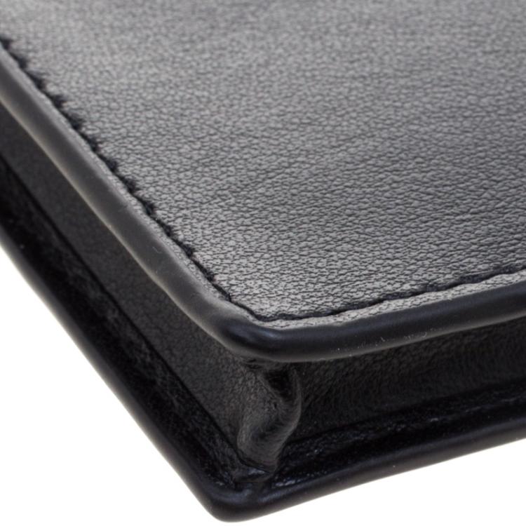 Pre Owned Kenzo Black Leather Phone Bag