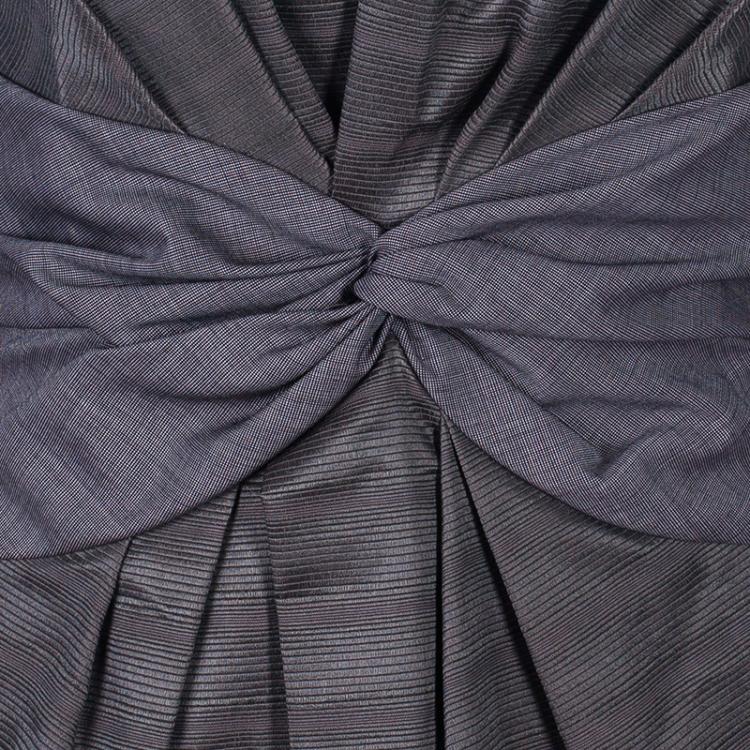 Pre Owned Kenzo Grey Strapless Dress S