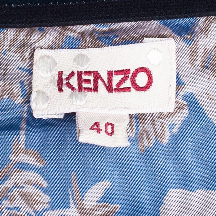 Pre Owned Kenzo Grey Strapless Dress S