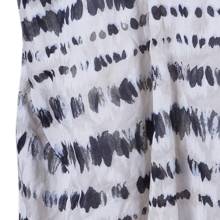 Pre Owned Kenzo Monochrome Dotted Skirt M