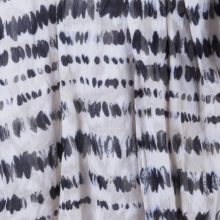 Pre Owned Kenzo Monochrome Dotted Skirt M