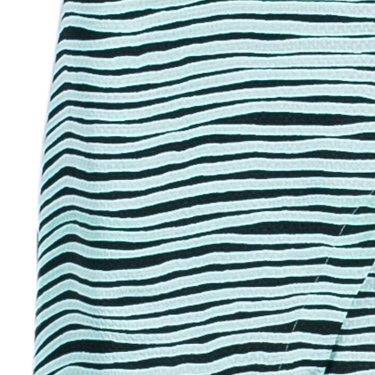 Pre Owned Kenzo Brush Striped Silk Maxi Dress M