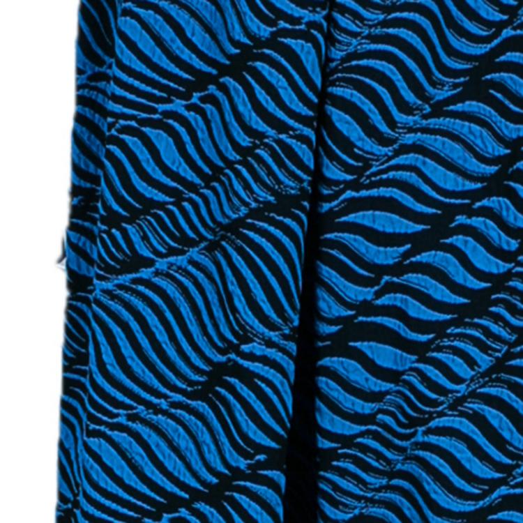 Pre Owned Kenzo Brush Stroke Silk Skirt M