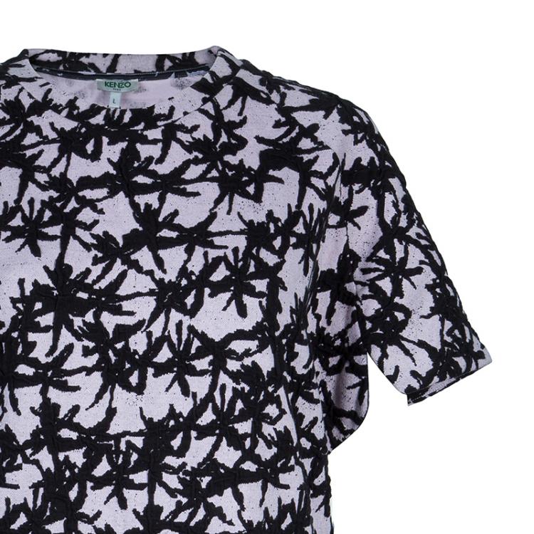 Pre Owned Kenzo Lilac Printed Dress L