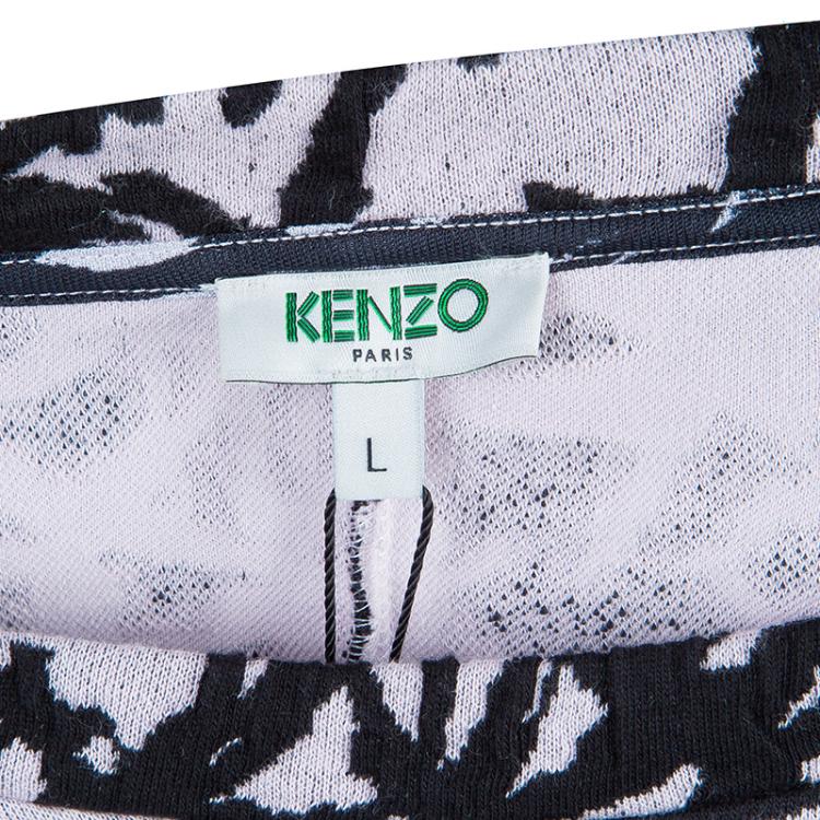 Pre Owned Kenzo Lilac Printed Dress L