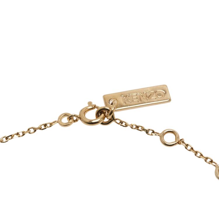مملوكة مسبقًا Kenzo Gold Plated Pendant Necklace