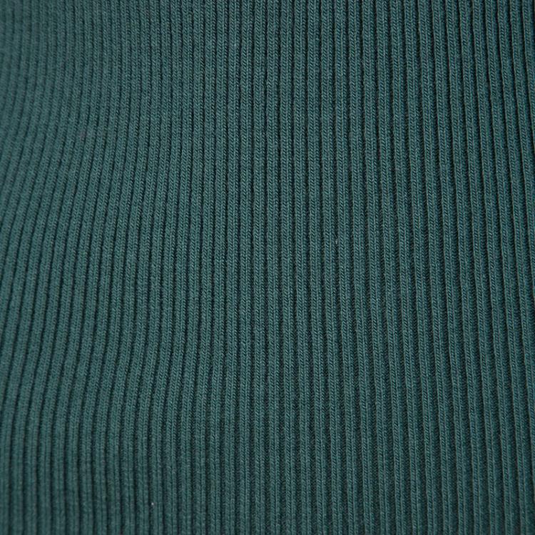Pre Owned Kenzo Green Floral Wool Jacquard Lurex Detail Skirt and Top Set S