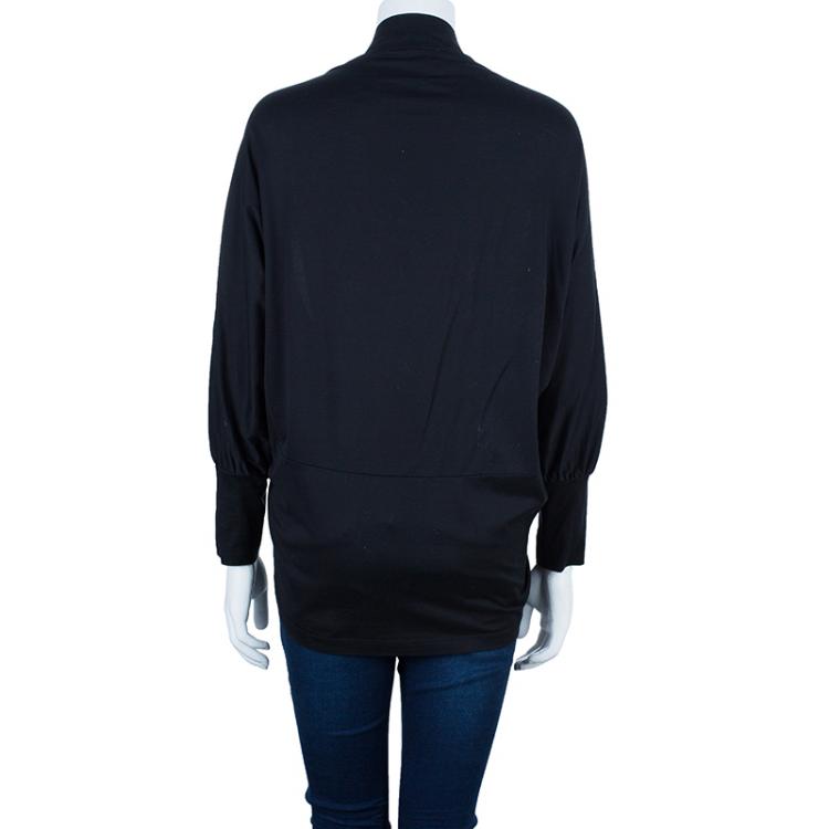 Pre Owned Kenzo Black Patchwork Detail Top S