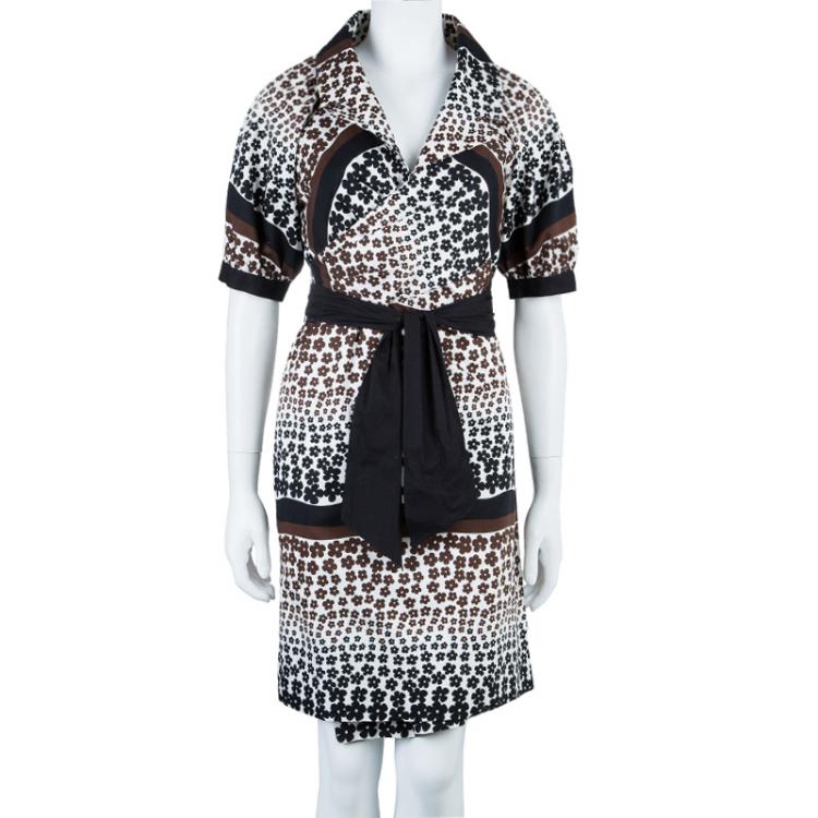 مملوكة مسبقًا Kenzo Printed Wrap Midi Dress S