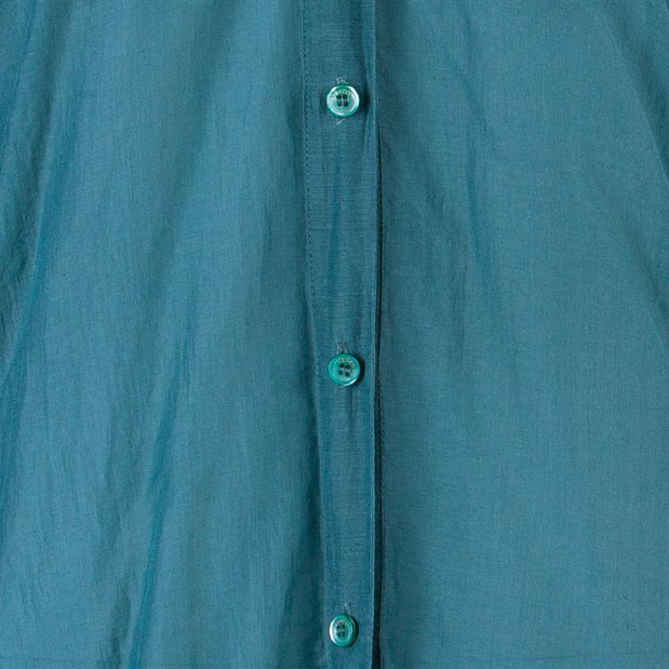 Pre Owned Kenzo Green Long Sleeve Cotton Top M