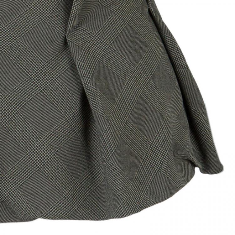 Pre Owned Kenzo Grey Houndstooth Sleeveless Top L
