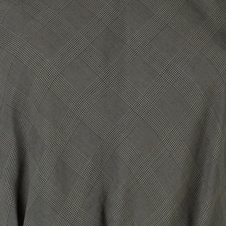 Pre Owned Kenzo Grey Houndstooth Sleeveless Top L