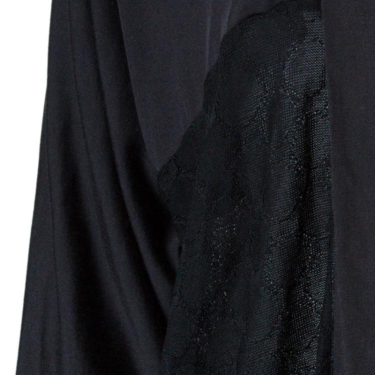 Pre Owned Kenzo Black Textured Cardigan S