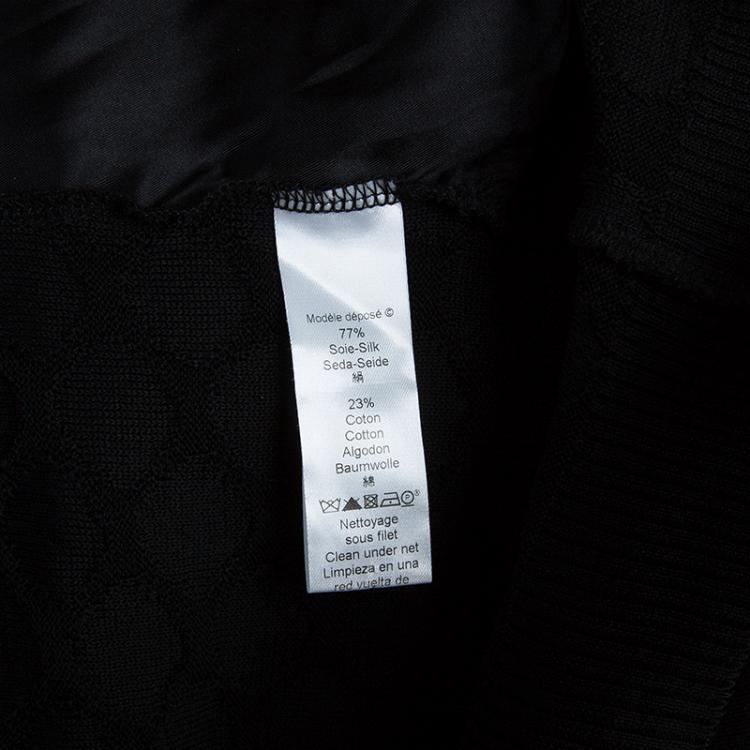 Pre Owned Kenzo Black Textured Cardigan S