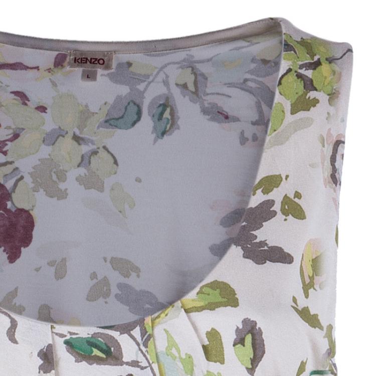 مملوكة مسبقًا Kenzo Floral Print Tank Top L