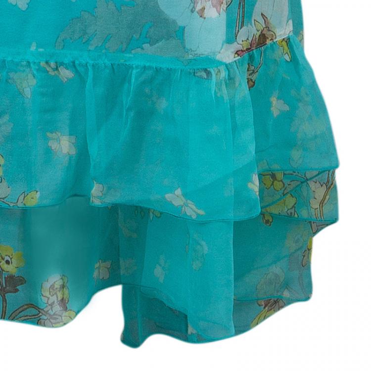 Pre Owned Kenzo Floral Print Maxi Skirt M