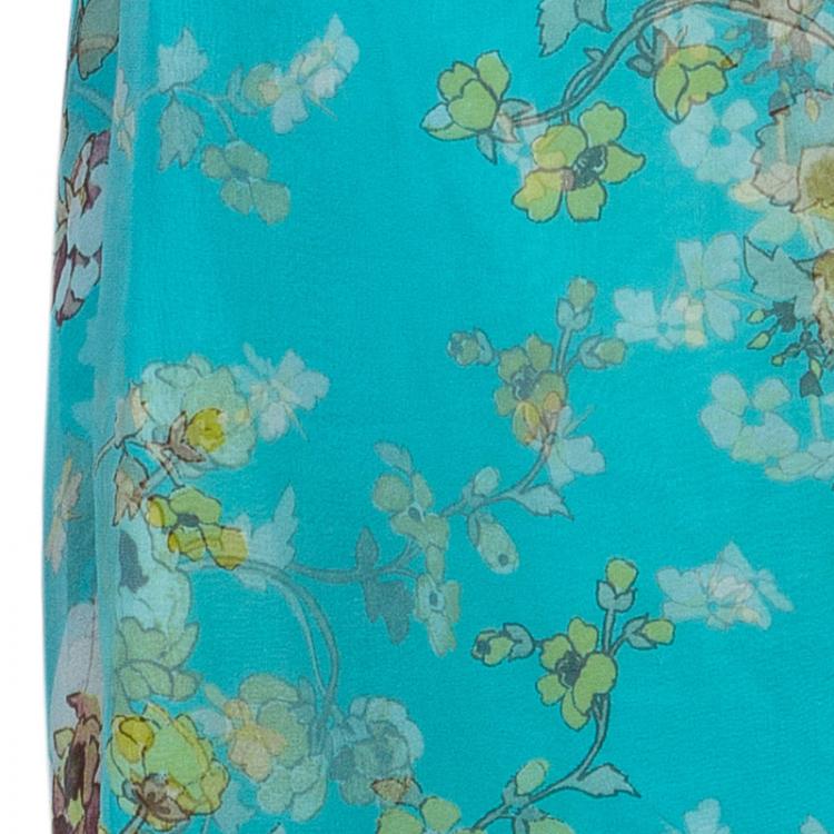 Pre Owned Kenzo Floral Print Maxi Skirt M