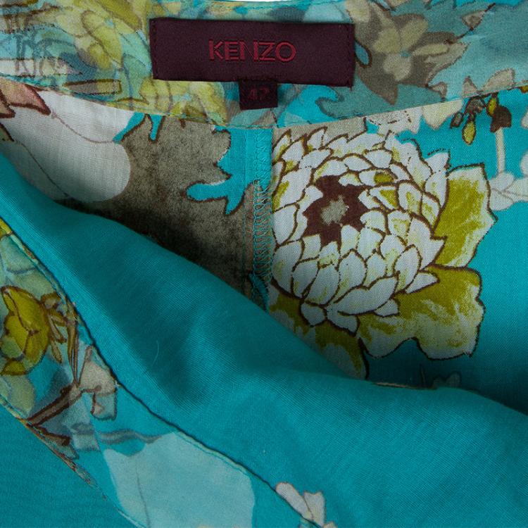 Pre Owned Kenzo Floral Print Maxi Skirt M