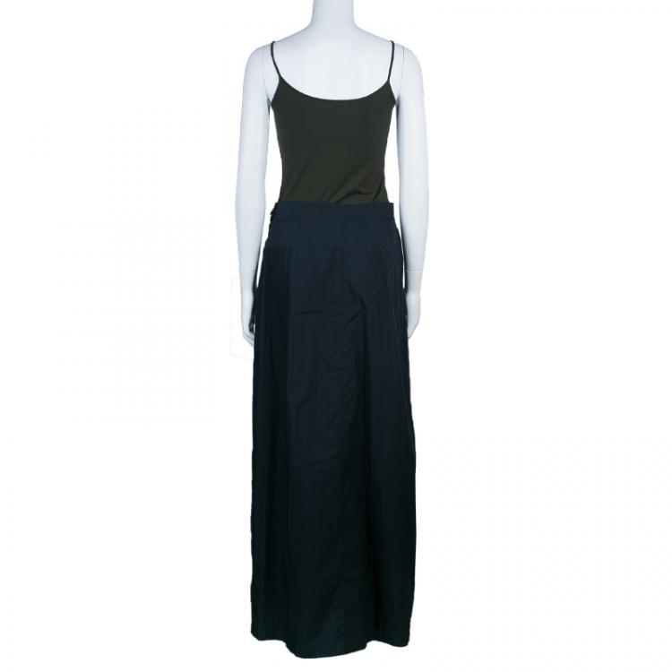 Pre Owned Kenzo Black A-Line Maxi Skirt M