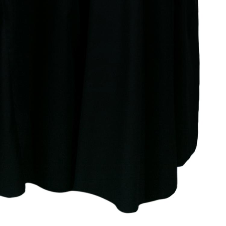 Pre Owned Kenzo Black Gathered Maxi Skirt M