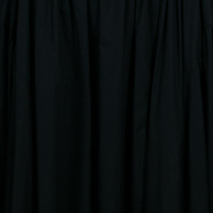Pre Owned Kenzo Black Gathered Maxi Skirt M