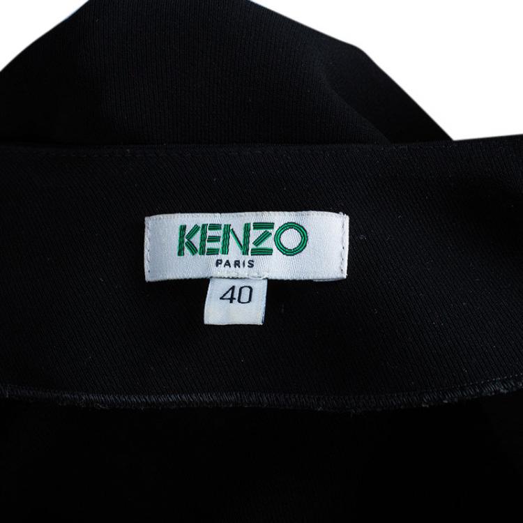 Pre Owned Kenzo Black Ruffle Top M