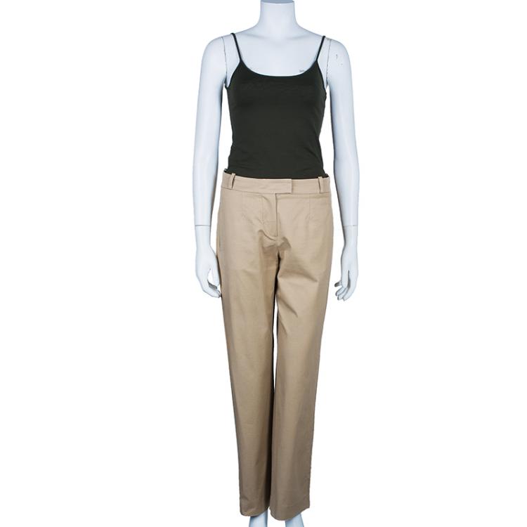 Pre Owned Kenzo Khaki Casual Trousers M
