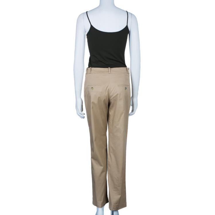 Pre Owned Kenzo Khaki Casual Trousers M