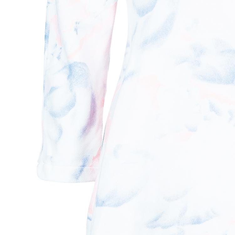 Pre Owned Kenzo White Multicolor Watercolor Sweater Dress M
