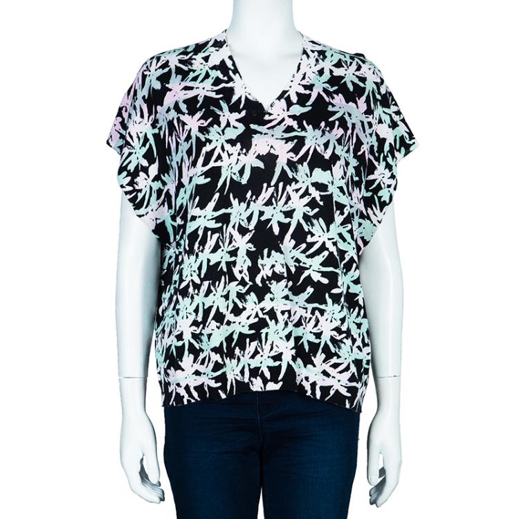Pre Owned Kenzo Multicolor Printed Top M