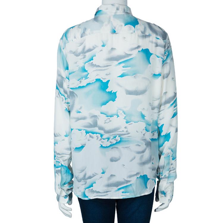 Pre Owned Kenzo Blue Printed Shirt XL