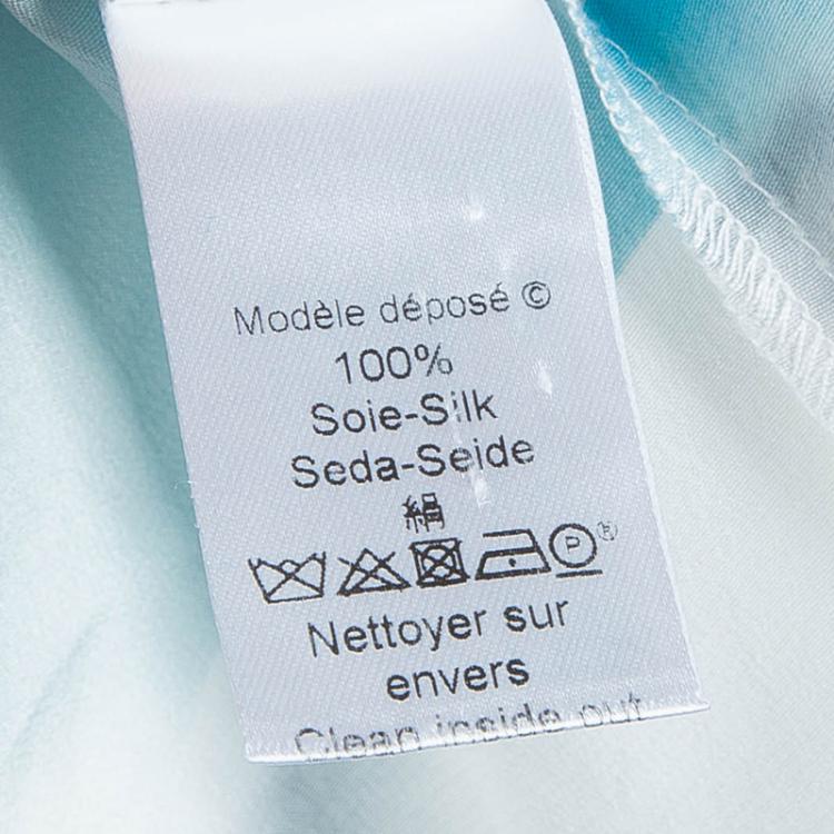 Pre Owned Kenzo Blue Printed Shirt XL