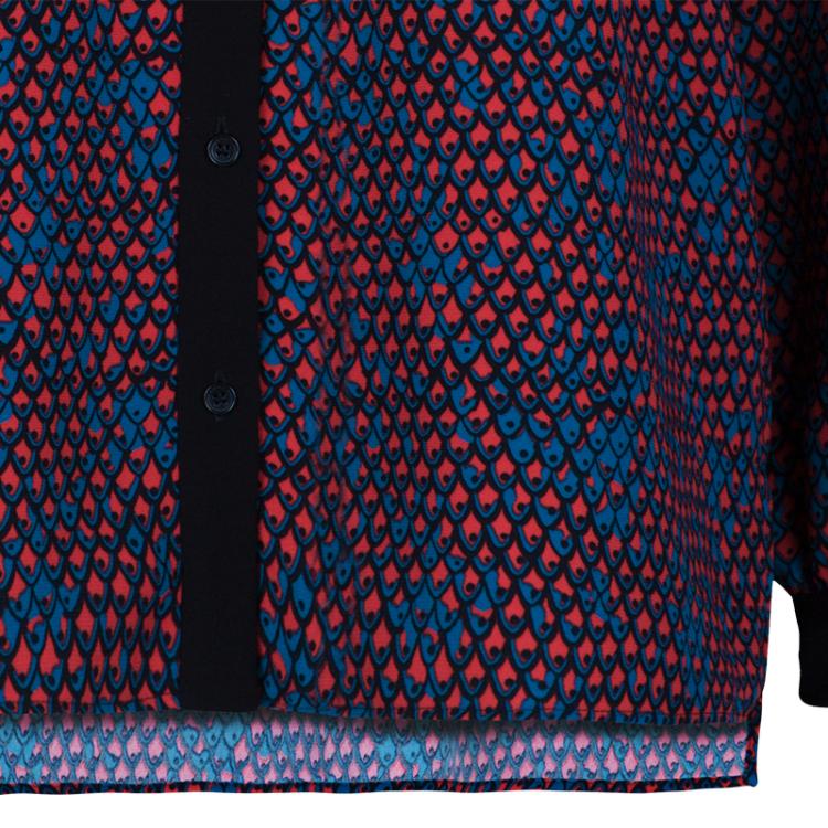 Pre Owned Kenzo Multicolor Panel Print Top M