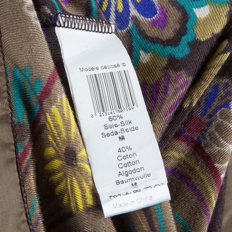 Pre Owned KENZO Multicolor Graphic Print Knee Length Dress XL
