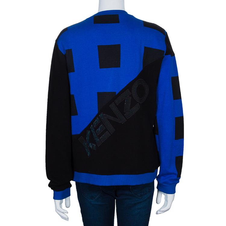 Pre Owned Kenzo Black Graphic Print Sweatshirt Top XL