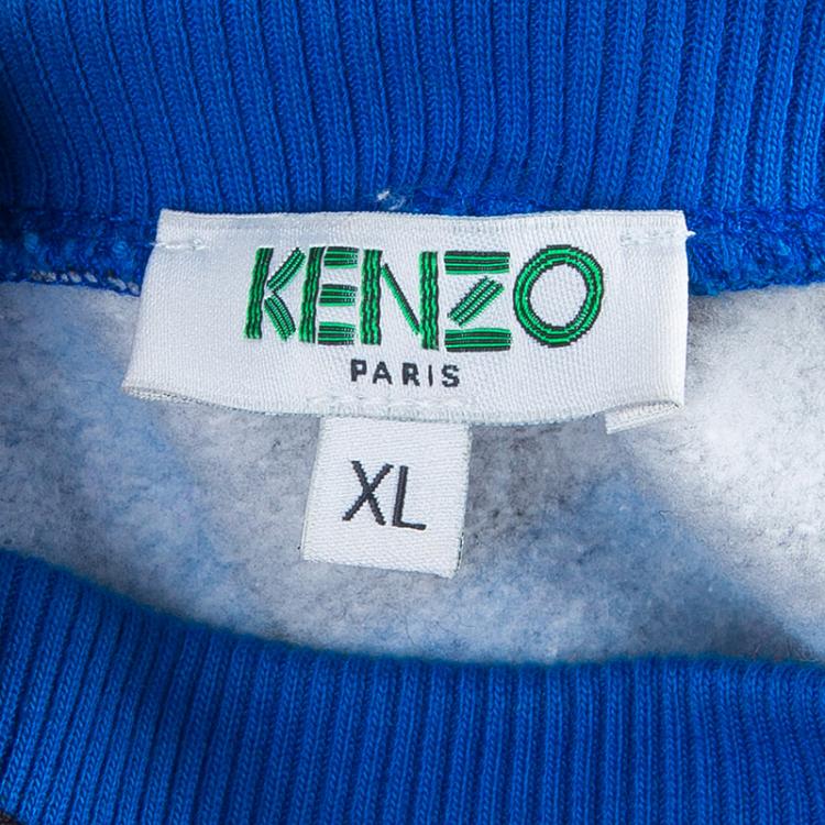 Pre Owned Kenzo Black Graphic Print Sweatshirt Top XL