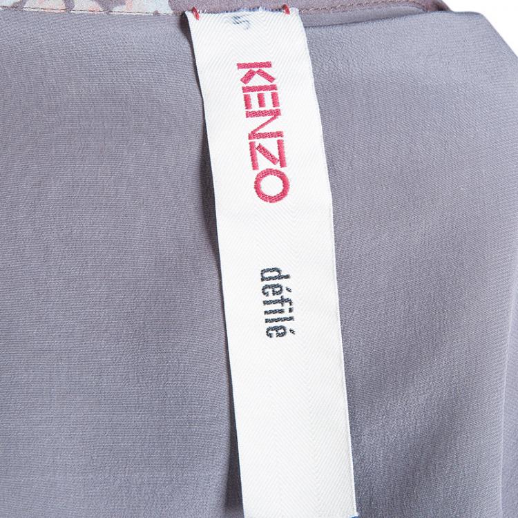 Pre Owned Kenzo Floral Chiffon Maxi Skirt L