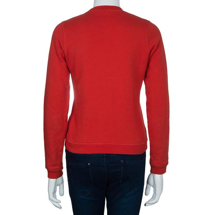 مملوكة مسبقًا Kenzo Red Tiger Embroidered Sweatshirt S