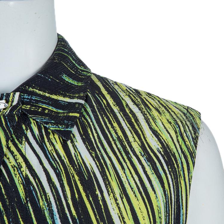Pre Owned Kenzo Animal Print Silk Jumpsuit M