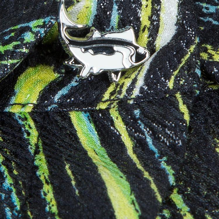 Pre Owned Kenzo Animal Print Silk Jumpsuit M