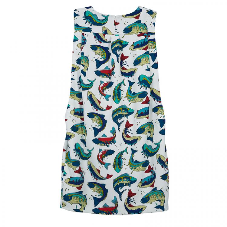 Pre Owned Kenzo Multicolor Dolphin Dress S