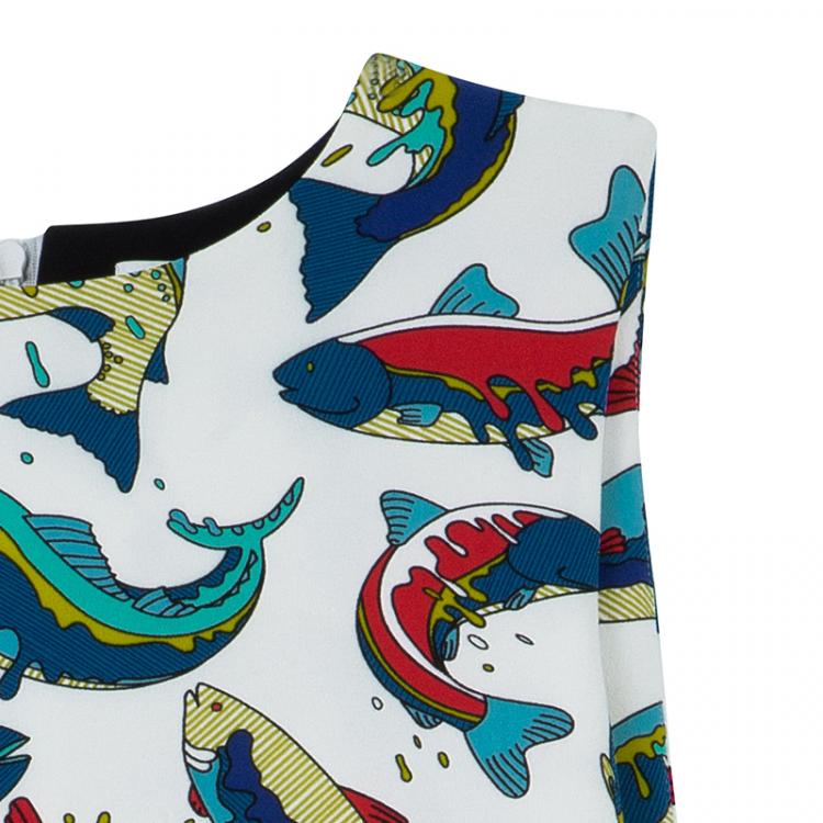 Pre Owned Kenzo Multicolor Dolphin Dress S