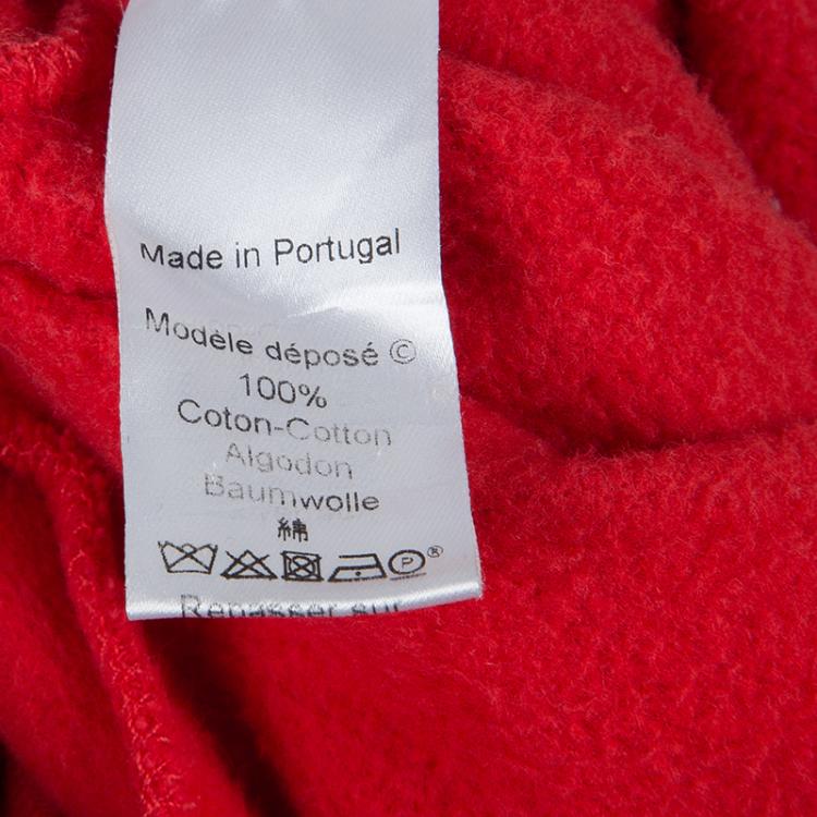 Pre Owned Kenzo Red Embroidered Eye Motif Sweatshirt XL