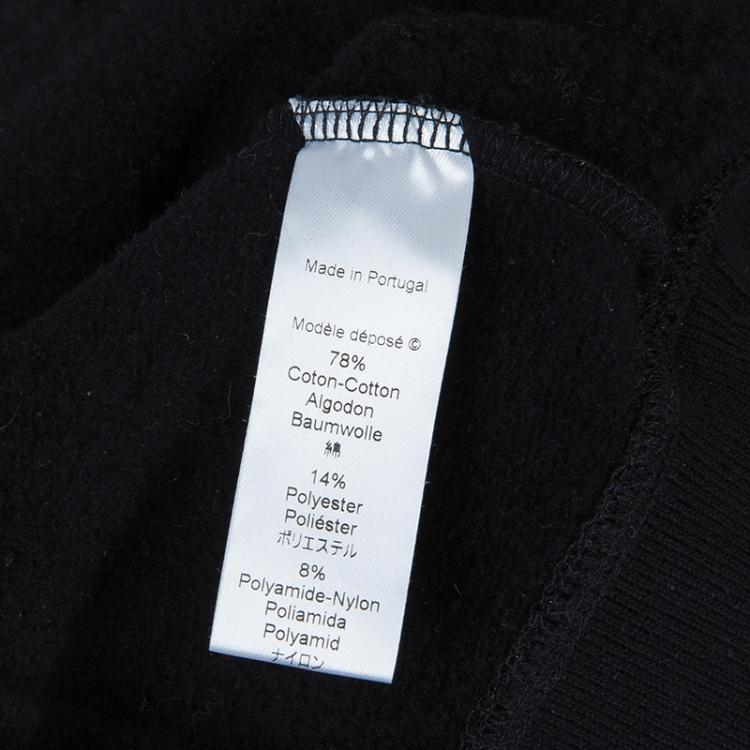 Pre Owned Kenzo Black Lurex Knit Embroidered Sweatshirt XS