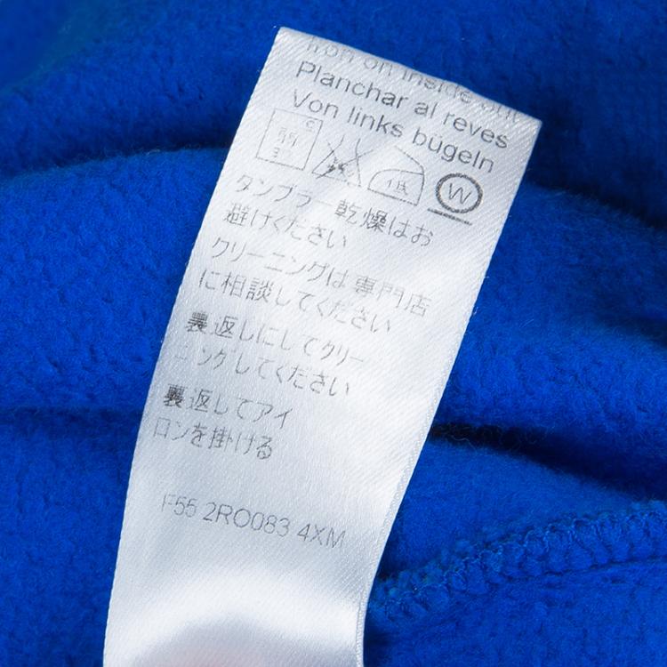 Pre Owned Kenzo Blue Knit Eye Motif Sleeveless T-Shirt Dress XS