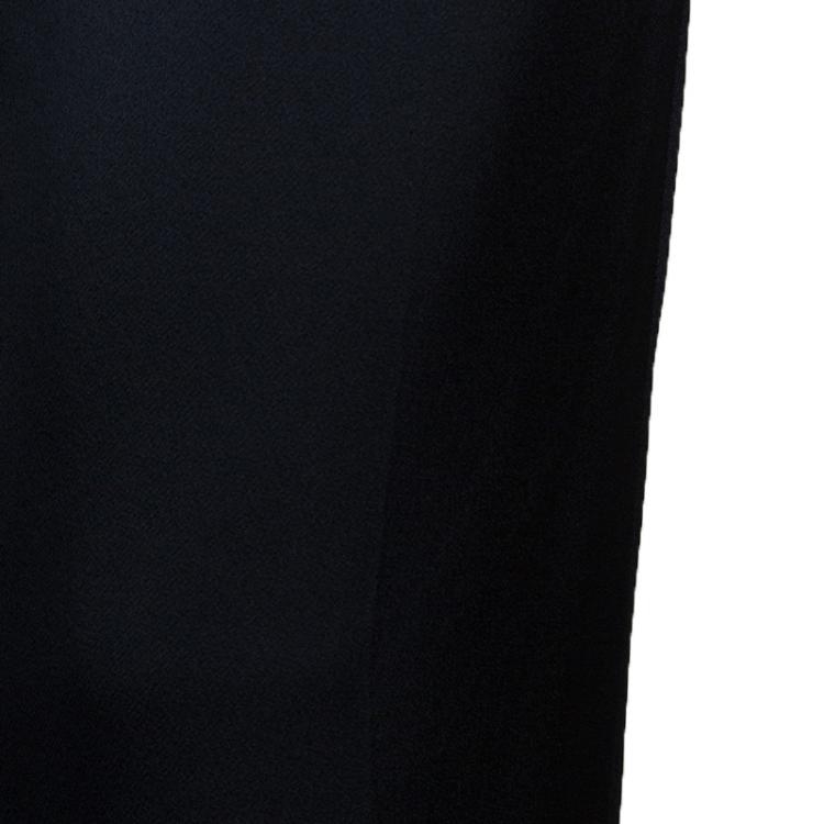 Pre Owned Lanvin Black Bow Detail Wide Leg Trousers S