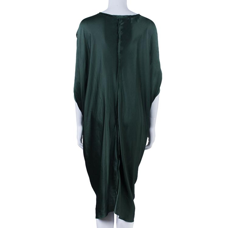 مملوكة مسبقًا Lanvin Dark Green Silk Dress M