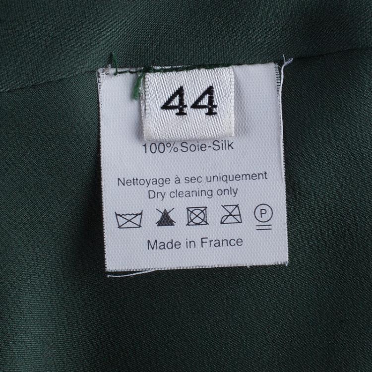 مملوكة مسبقًا Lanvin Dark Green Silk Dress M