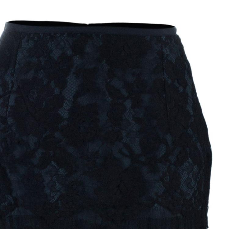 Pre Owned Lanvin Tiered Lace Maxi Skirt M